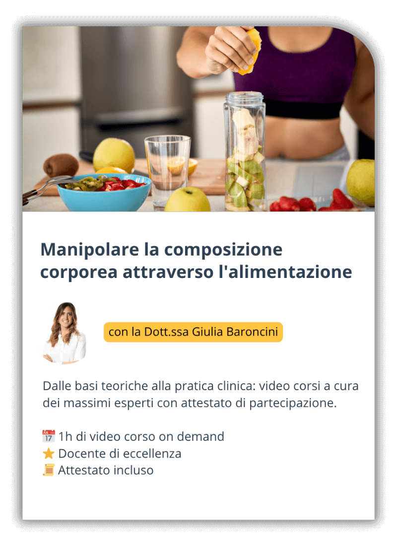Manipolare la composizione corporea attraverso l'alimentazione